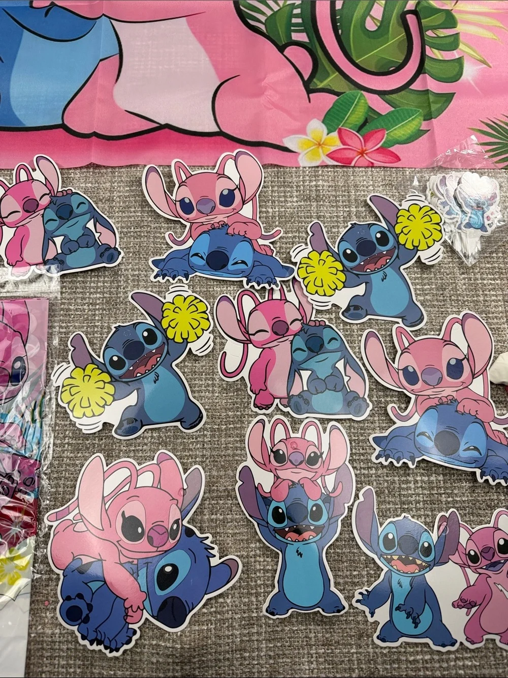 Disney Lilo & Stitch Pink and Blue Party Banner and Decorations